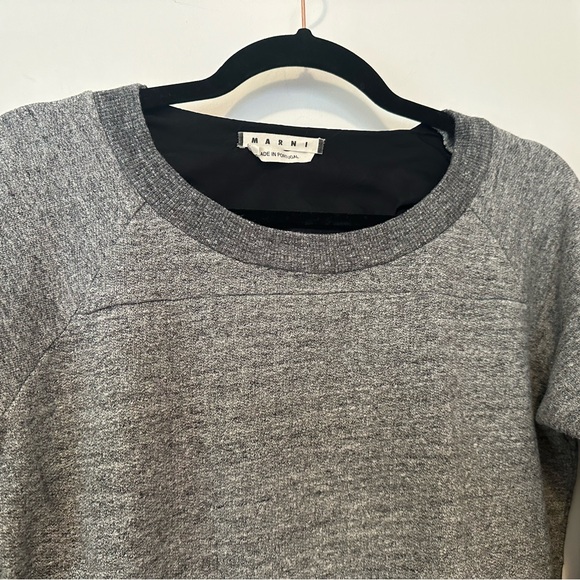 Marni heather gray sweatshirt with pouch pocket EUC - size 38 (US 4/6 or Sm) - Picture 10 of 13